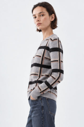 Plaid Long Sleeve Crew
