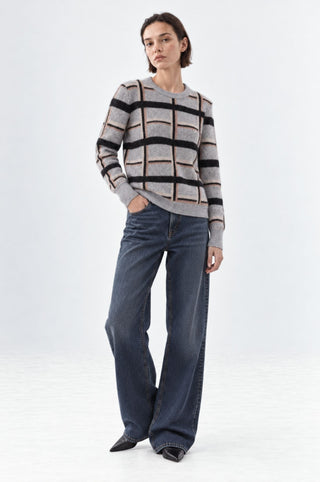 Plaid Long Sleeve Crew