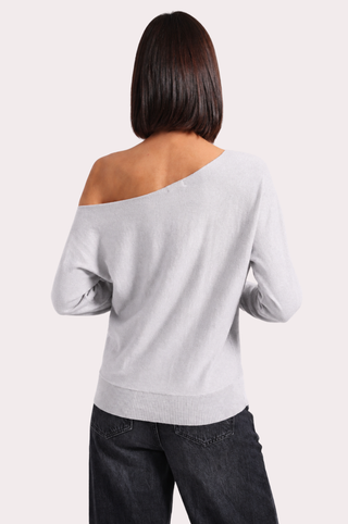 Cotton Cashmere Off The Shoulder Top