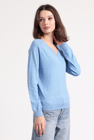 Cotton Cashmere Frayed Edge V