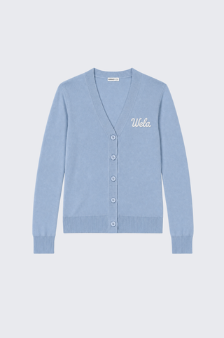 Cotton Cashmere "Wela" Embroidery V Neck Cardigan