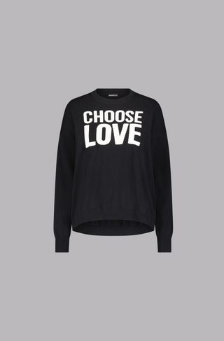 Cotton Cashmere CHOOSE LOVE Long Sleeve Crew