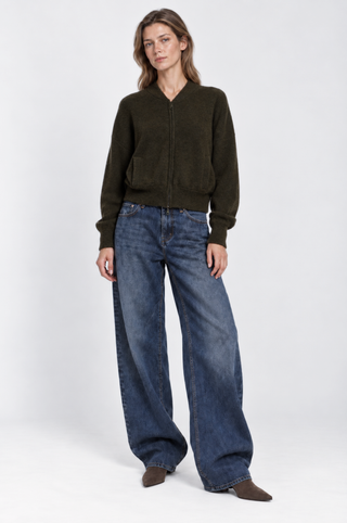Cashmere Cropped Bomber