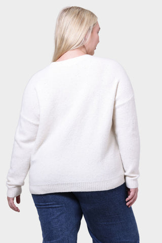 PLUS Sparkle Cashmere Boxy Crew Neck