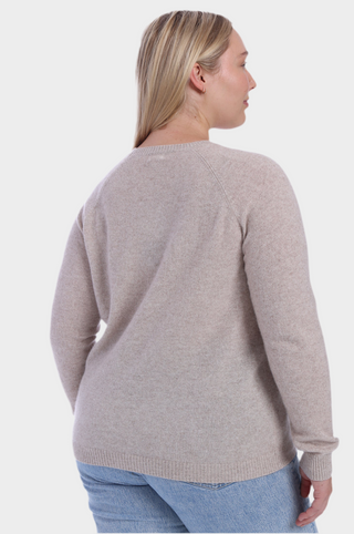 Plus Cashmere Long Sleeve Shrunken Crew