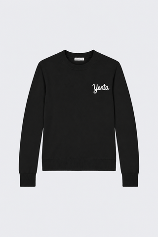 Cotton Cashmere "Yenta" Embroidery Crew