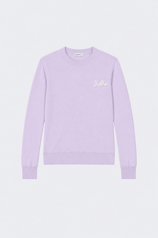 Cotton Cashmere "Bubbie" Embroidery Crew