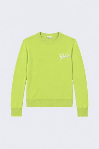 Cotton Cashmere "Yenta" Embroidery Crew