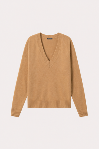 Cashmere Long and Lean V Neck