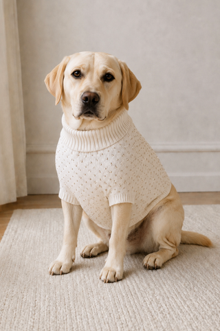 Cotton Cashmere Rhinestone Dog Sweater