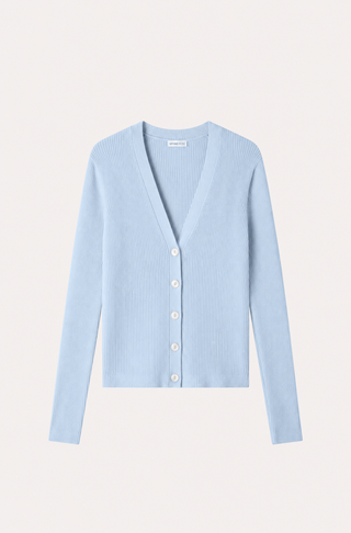 Viscose Ribbed V Neck Button Cardigan
