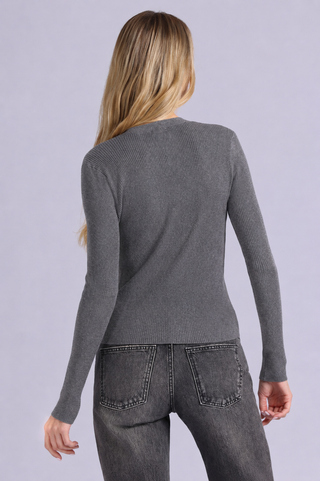Viscose Ribbed V Neck Button Cardigan