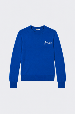 Cotton Cashmere "Nana" Embroidery Crew