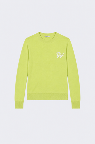 Cotton Cashmere "Gigi" Embroidery Crew