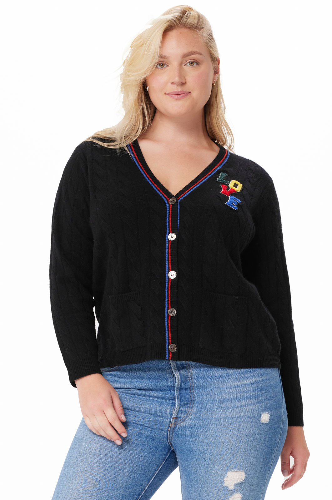 Plus size cashmere cardigan sale