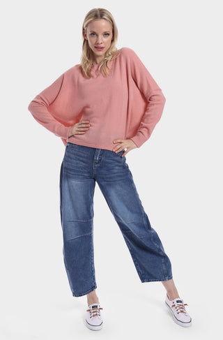 Cashmere Long Sleeve Cropped Crew