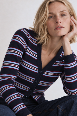Cotton Silk Blend Cardigan