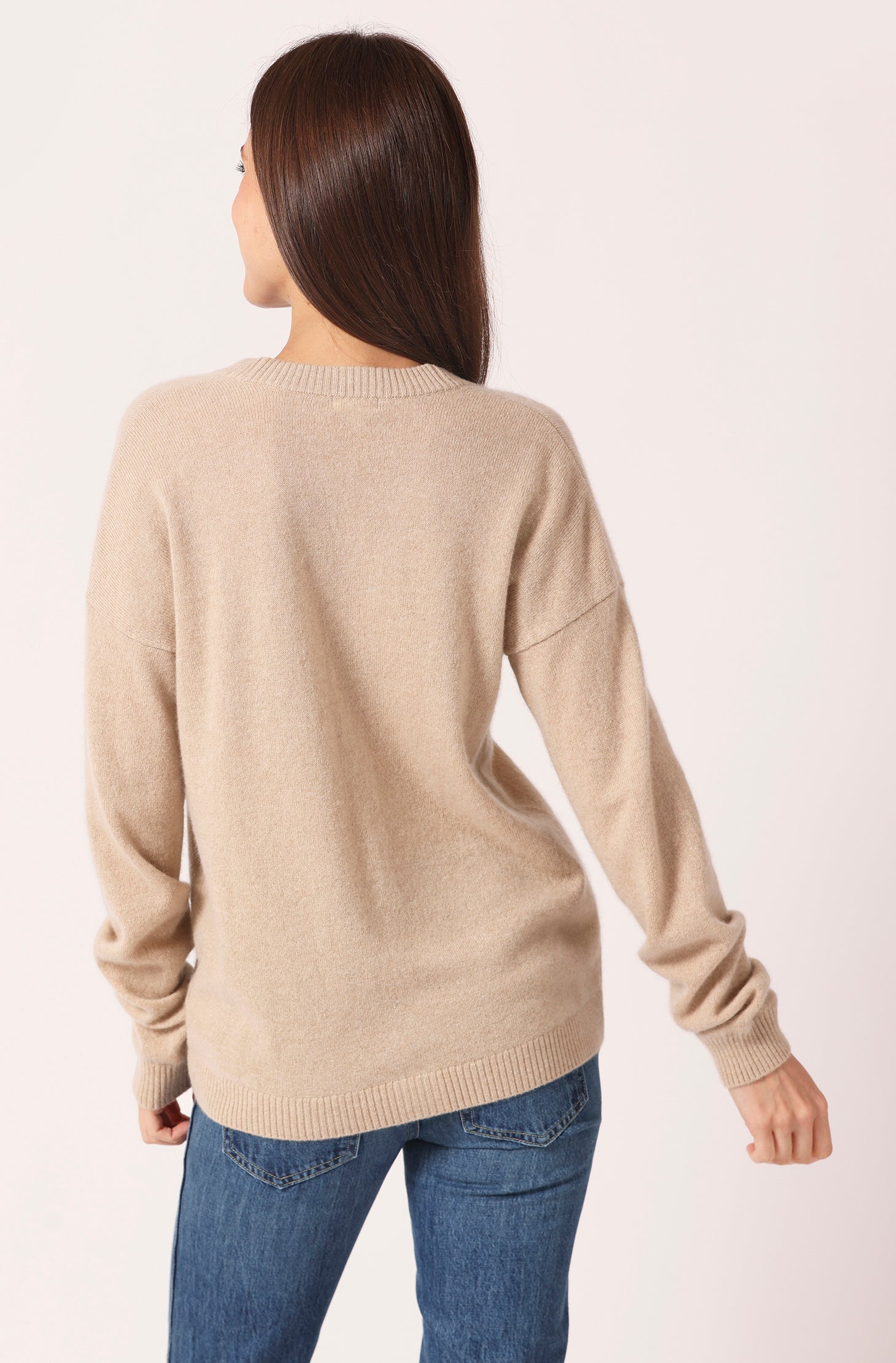 Cashmere 12gg V Neck Cardigan – Minnie Rose