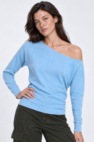 Cotton Cashmere Off The Shoulder Top