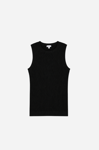 Viscose Ribbed Pointelle Tank Top