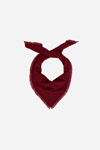 Cashmere Neckerchief Scarf with Eyelash Fringe