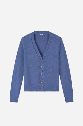 Cotton Cashmere Frayed Cardigan