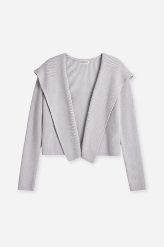 Cotton Shaker Hooded Flyaway Cardigan