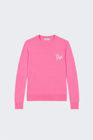 Cotton Cashmere "Gigi" Embroidery Crew