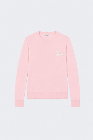 Cotton Cashmere "Gigi" Embroidery Crew