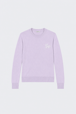 Cotton Cashmere "Gigi" Embroidery Crew