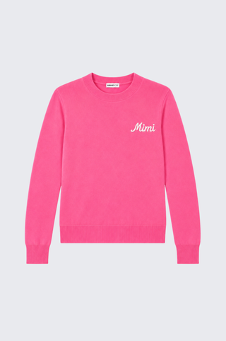 Cotton Cashmere "Mimi" Embroidery Crew