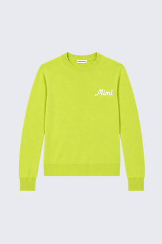 Cotton Cashmere "Mimi" Embroidery Crew