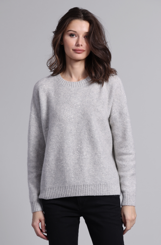 Sparkle Cashmere Boxy Crew Neck