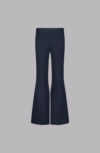 Cotton Blend Wide Leg Pant