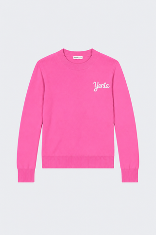 Cotton Cashmere "Yenta" Embroidery Crew