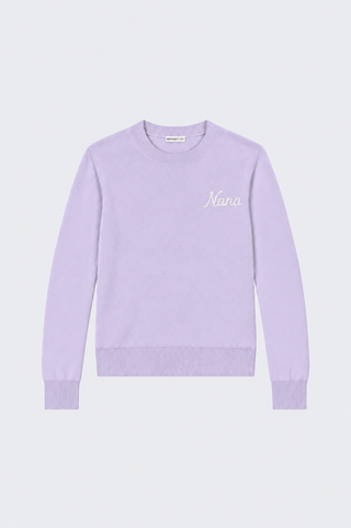 Cotton Cashmere "Nana" Embroidery Crew