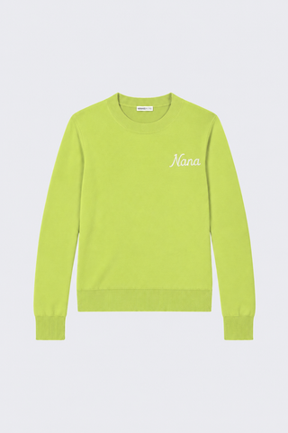 Cotton Cashmere "Nana" Embroidery Crew