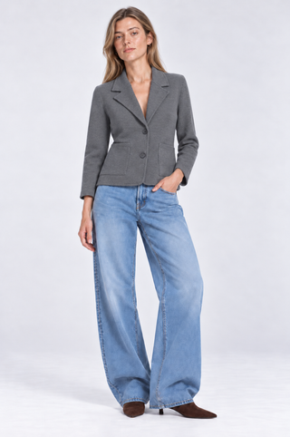Viscose Blend Shrunken Blazer