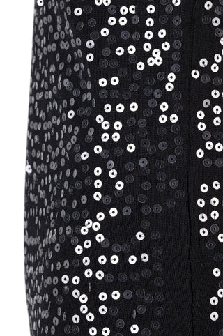 Cotton Cashmere Sequined Tank Dress - Black