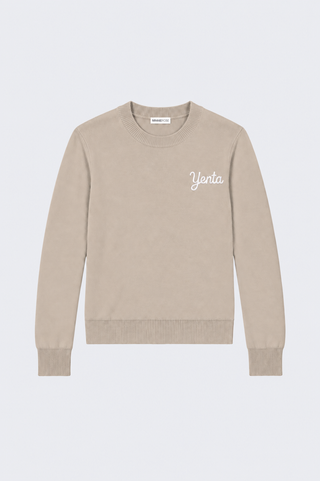 Cotton Cashmere "Yenta" Embroidery Crew