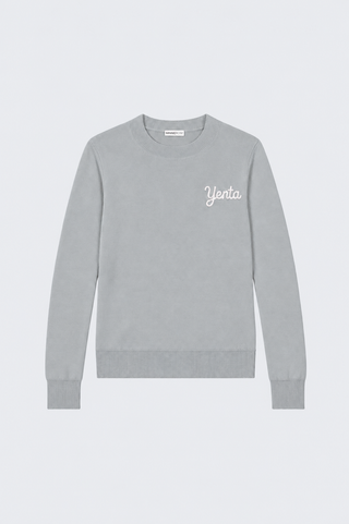 Cotton Cashmere "Yenta" Embroidery Crew