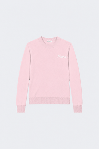 Cotton Cashmere "Nonna" Embroidery Crew