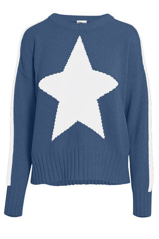 Plus Size Cotton Cashmere Star Crewneck Sweater