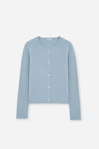 Cashmere Long Sleeve Cropped Cardigan