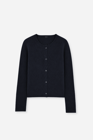 Cashmere Long Sleeve Cropped Cardigan