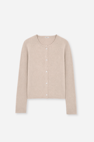 Cashmere Long Sleeve Cropped Cardigan