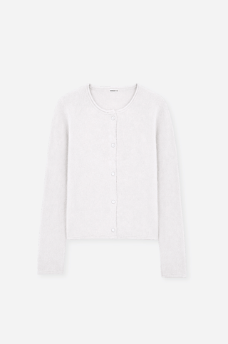 Cashmere Long Sleeve Cropped Cardigan