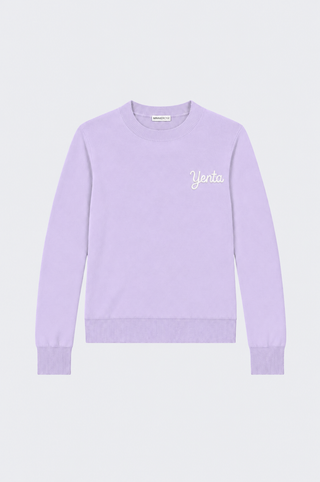 Cotton Cashmere "Yenta" Embroidery Crew