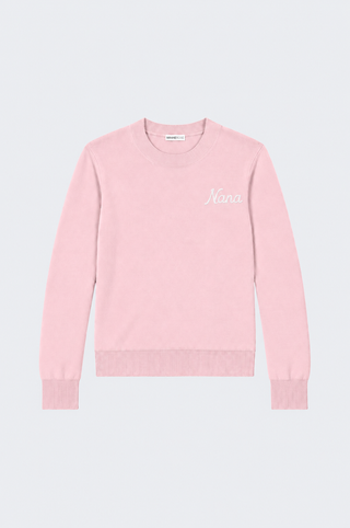 Cotton Cashmere "Nana" Embroidery Crew