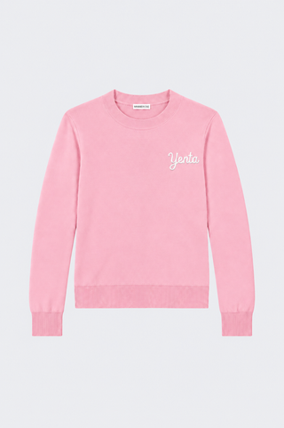 Cotton Cashmere "Yenta" Embroidery Crew